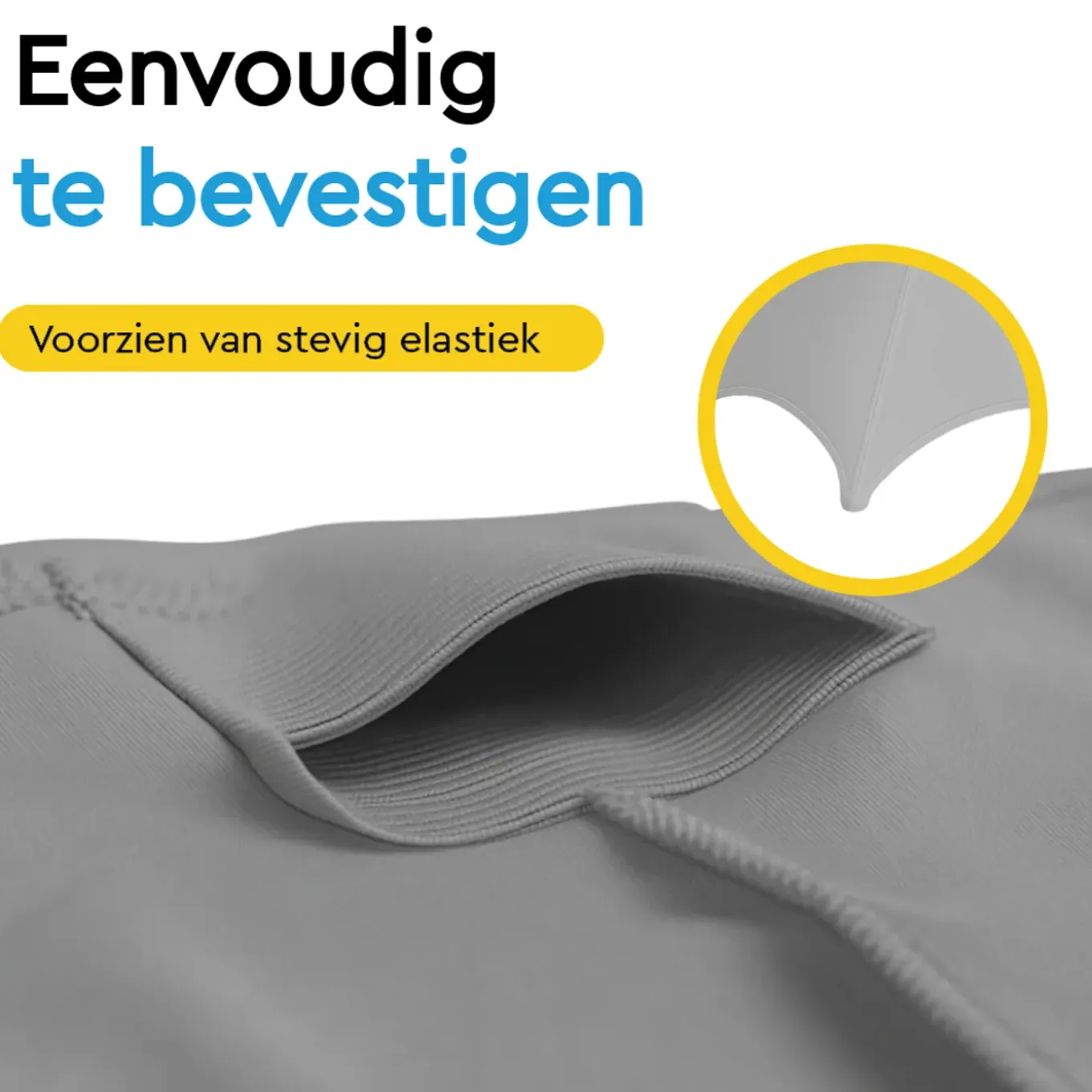 Brasq Statafelrok Grijs - Diameter 80cm - 74x110cm - Set Van 4 - Extra Stretch Voor Statafel