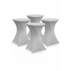Brasq Statafelrok Grijs - Diameter 80cm - 74x110cm - Set Van 4 - Extra Stretch Voor Statafel