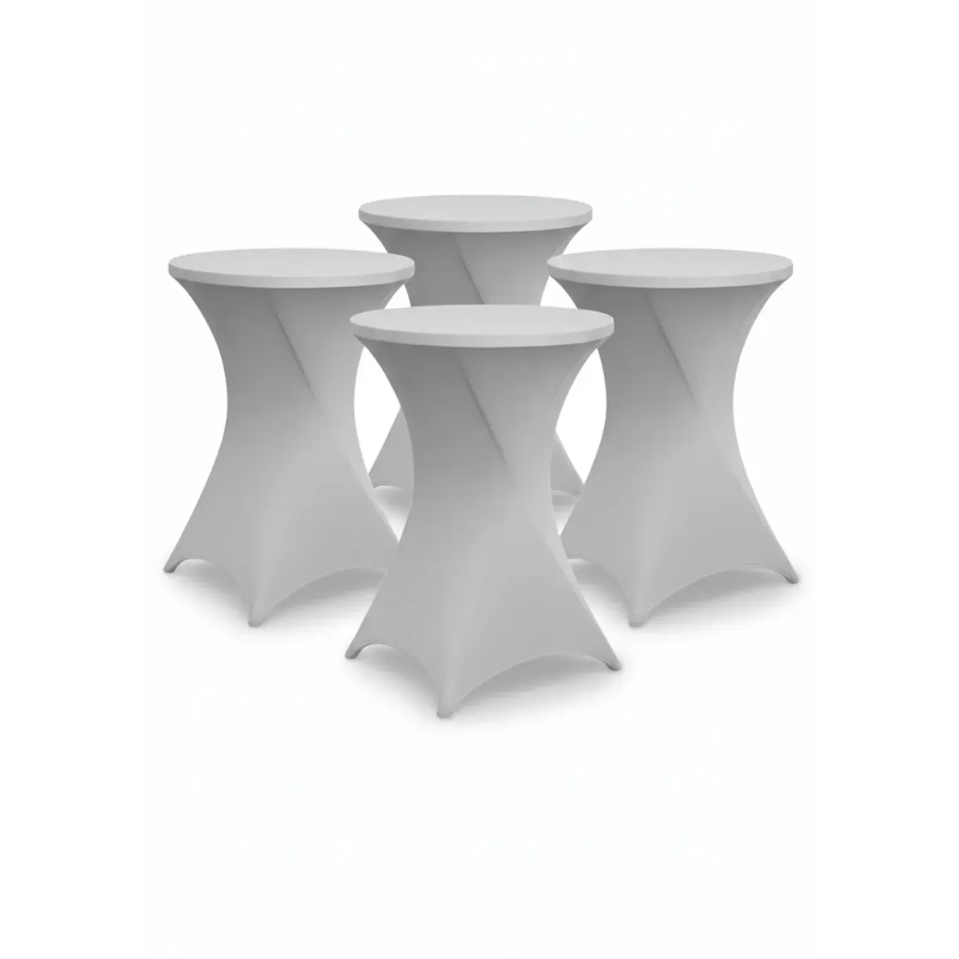 Brasq Statafelrok Grijs - Diameter 80cm - 74x110cm - Set Van 4 - Extra Stretch Voor Statafel