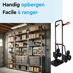 BRASQ Steekwagen Inklapbaar - Transportkar Staal - 120kg Draagvermogen - Transportwagen - Steekkar