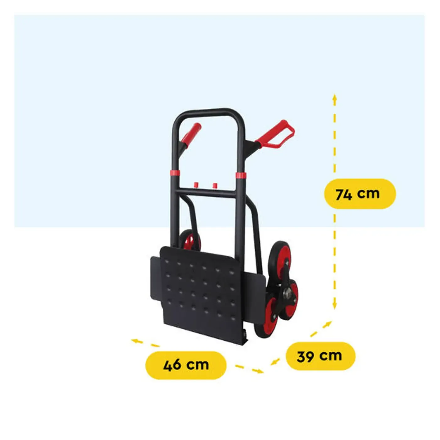BRASQ Steekwagen Inklapbaar - Transportkar Staal - 120kg Draagvermogen - Transportwagen - Steekkar