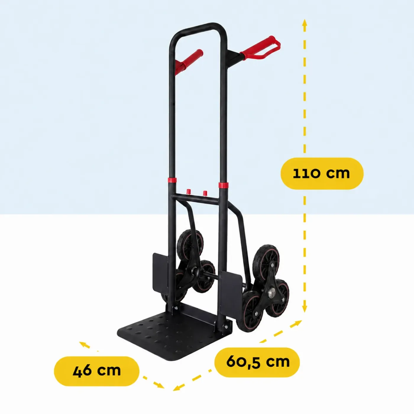 BRASQ Steekwagen Inklapbaar - Transportkar Staal - 120kg Draagvermogen - Transportwagen - Steekkar