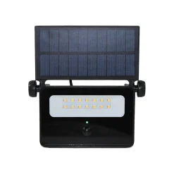 Breedstraler Solar Projector - Zwart - 8W - 850lm - Neutraal Wit - IP65 - met Bewegingssensor
