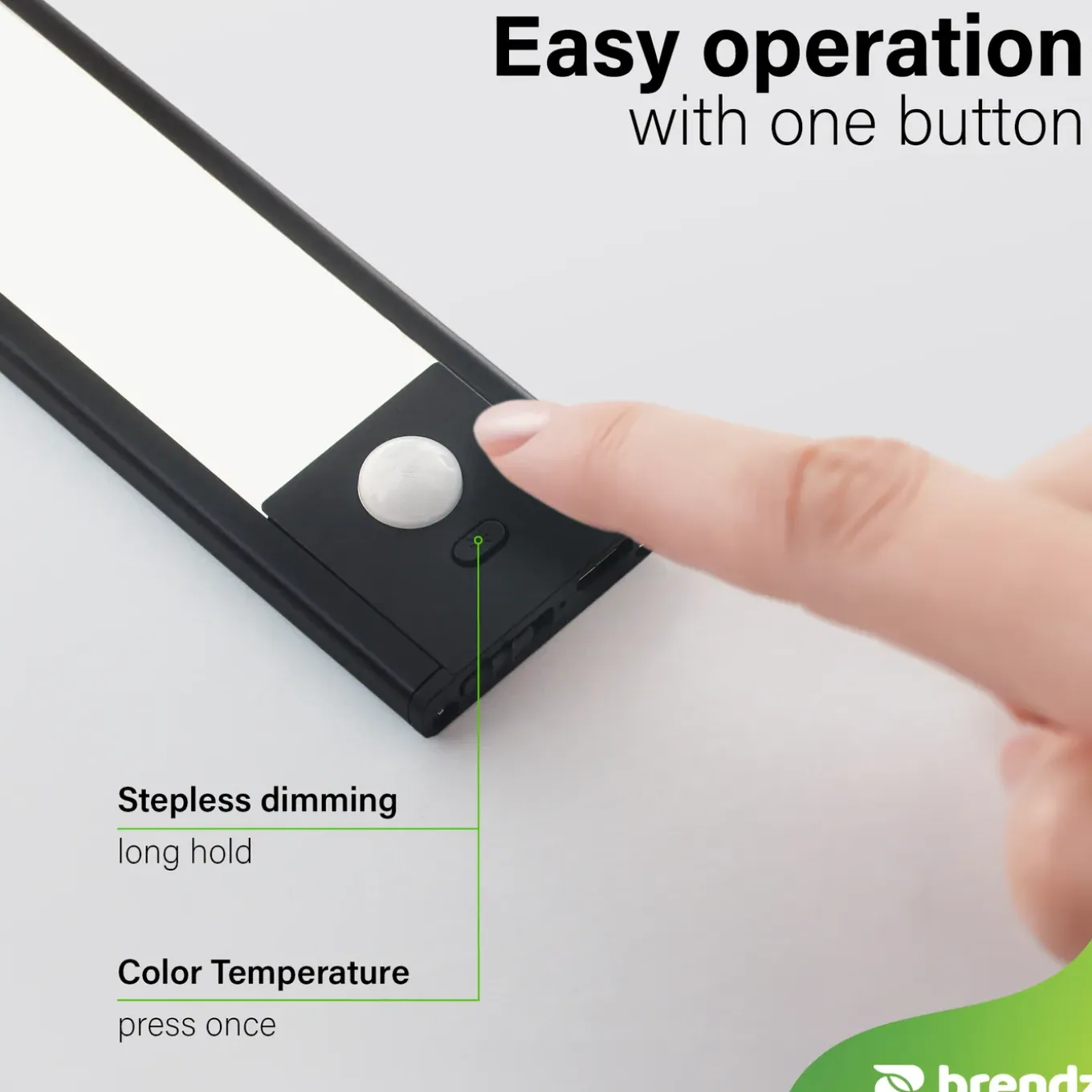 Brendz Kastverlichting - PIR sensor - USB-C - 40 cm - 3 kleurtemperaturen