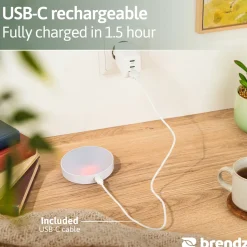 Brendz - Kastverlichting - USB-C Oplaadbaar - Touch bediening - 3 Kleurtemperaturen