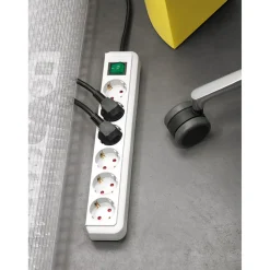 Brennenstuhl Eco-Line met schakelaar 3 stopcontacten wit 5 m H05VV-F 3G1,5