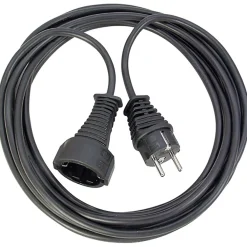 Brennenstuhl - Schuko Stroom Verlengkabel Schuko Male - Schuko Female 25.0 m Zwart