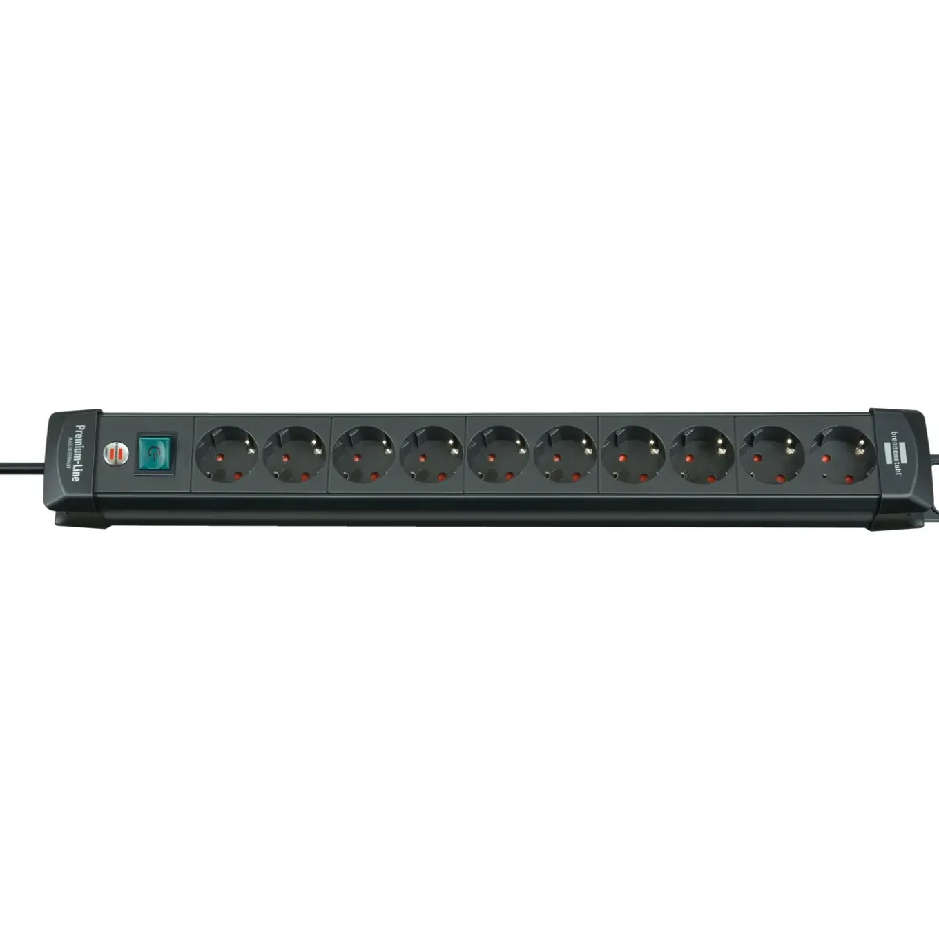Brennenstuhl Stekkerdoos Premium-Line - 10-voudig - Zwart - 3m