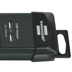 Brennenstuhl stekkerdoos Premium-line 6-voudig met USB (type A) zwart 3 meter