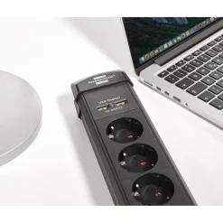 Brennenstuhl stekkerdoos Premium-line 6-voudig met USB (type A) zwart 3 meter