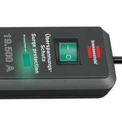 Brennenstuhl Stekkerdoos secure-tec 6-voudig antraciet 2 meter