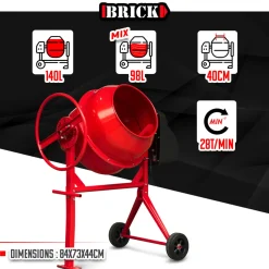 BRICK - Betonmolen 550w - 140l