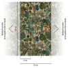 Bricoflor Vliesbehang Beige, Bruin, Groen - 1,59 X 2,8 M - Jungle & Tropisch
