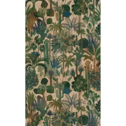 Bricoflor Vliesbehang Beige, Bruin, Groen - 1,59 X 2,8 M - Jungle & Tropisch