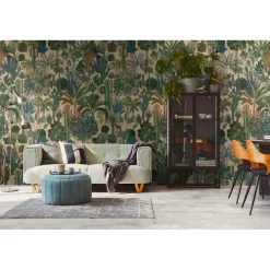 Bricoflor Vliesbehang Beige, Bruin, Groen - 1,59 X 2,8 M - Jungle & Tropisch