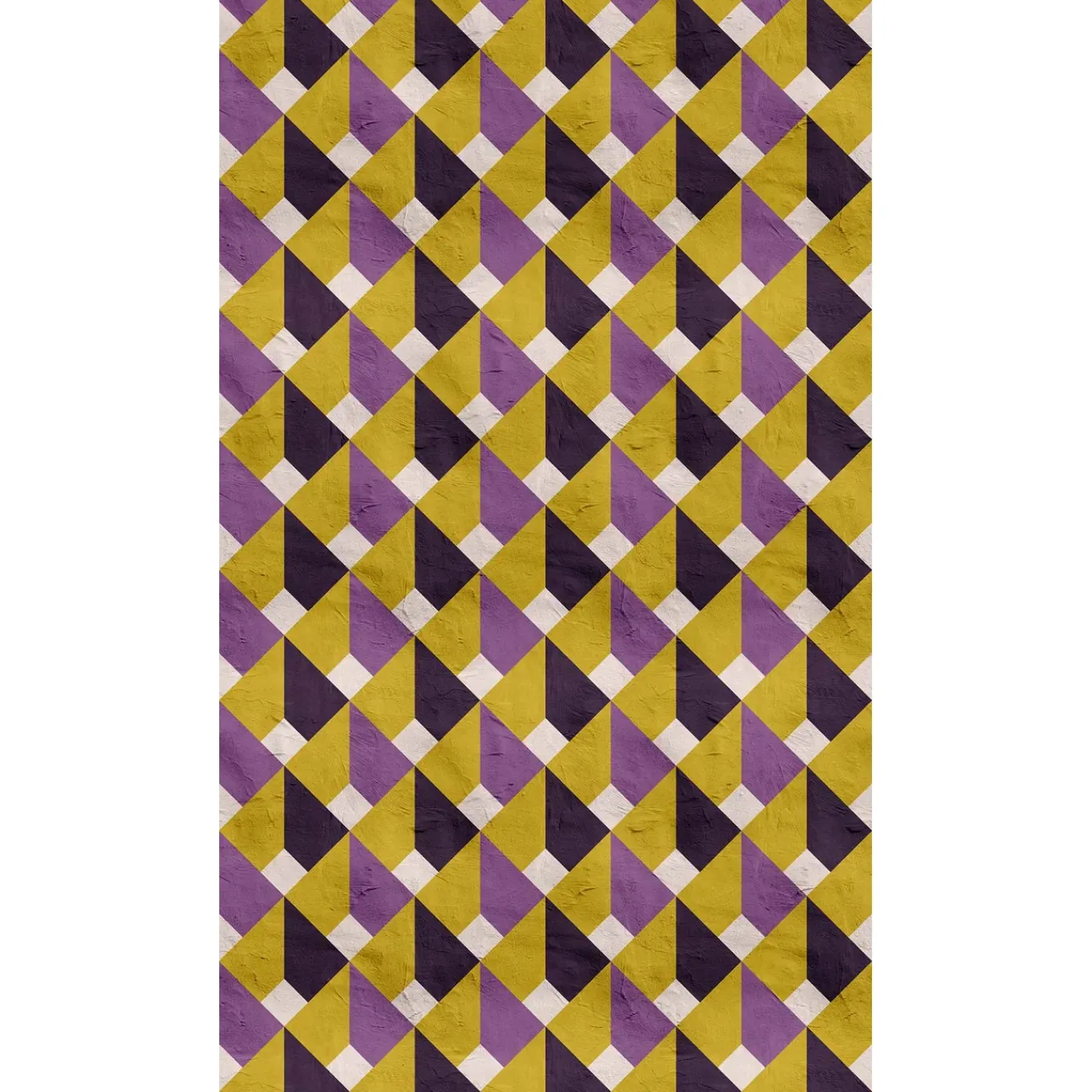 BRICOFLOR Vliesbehang Geel, Paars, Wit - 1,59 X 2,8 M - Grafisch & Geometrisch