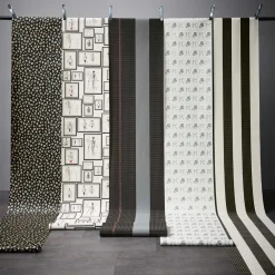 BRICOFLOR Vliesbehang Zwart, Antraciet, Wit - 10,05 X 0,53 M - Modern Design