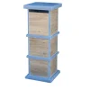 Brievenbus Staande Brievenbus Pamplona Woodlook - Natuursteen - Blauwe Hardsteen - 40x105x40cm