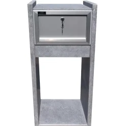 Brievenbus Staande Brievenbus Everest Woodlook - Natuursteen - Blauw - 40,5x100x32cm