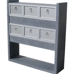 Brievenbusunit Madrid - Natuursteen - Blauwe Hardsteen - 6 Stuks - 8x140x36cm