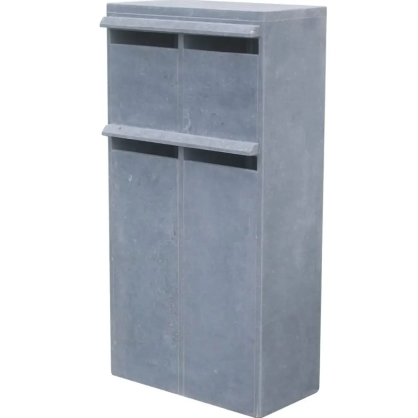Brievenbusunit Valencia 4Box - Natuursteen - Blauwe Hardsteen - 4 Stuks - 62x125x32cm