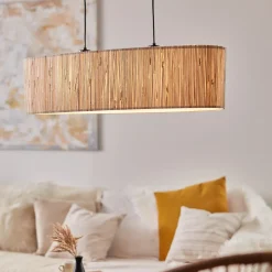 Brilliant hanglamp Wimea zeegras zwart 2xE27 52W