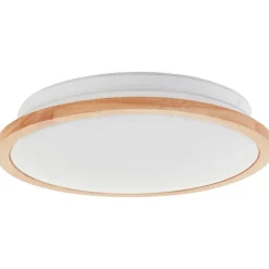 Brilliant plafondlamp badkamer Farica Starry hout ⌀30cm 18W