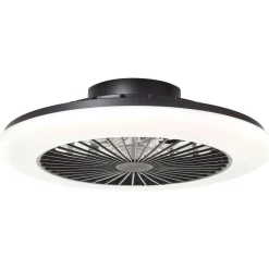 Brilliant Plafondventilator Salerno met CCT RGB LED - Zwart - 40W - met afstandsbediening