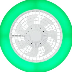 Brilliant Plafondventilator Salerno met CCT RGB LED - Wit - 40W - met afstandsbediening