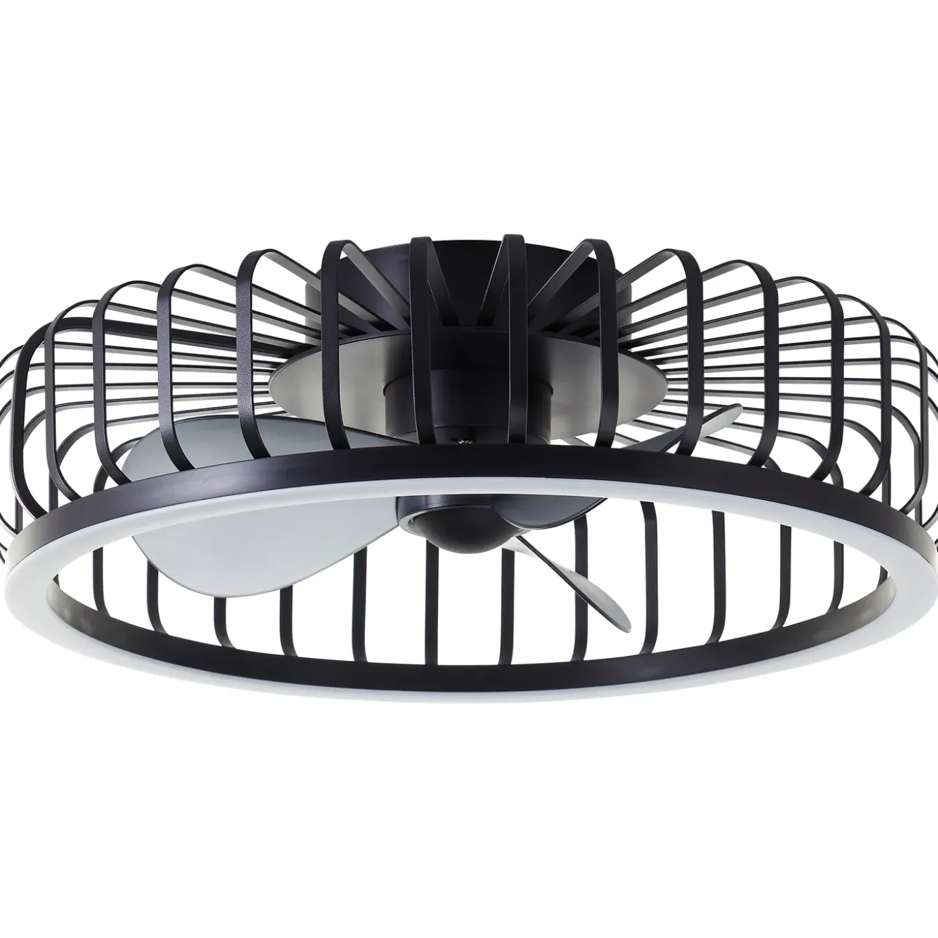 Brilliant Plafondventilator Capo met CCT LED - Zwart - 48cm - 36W - met afstandsbediening