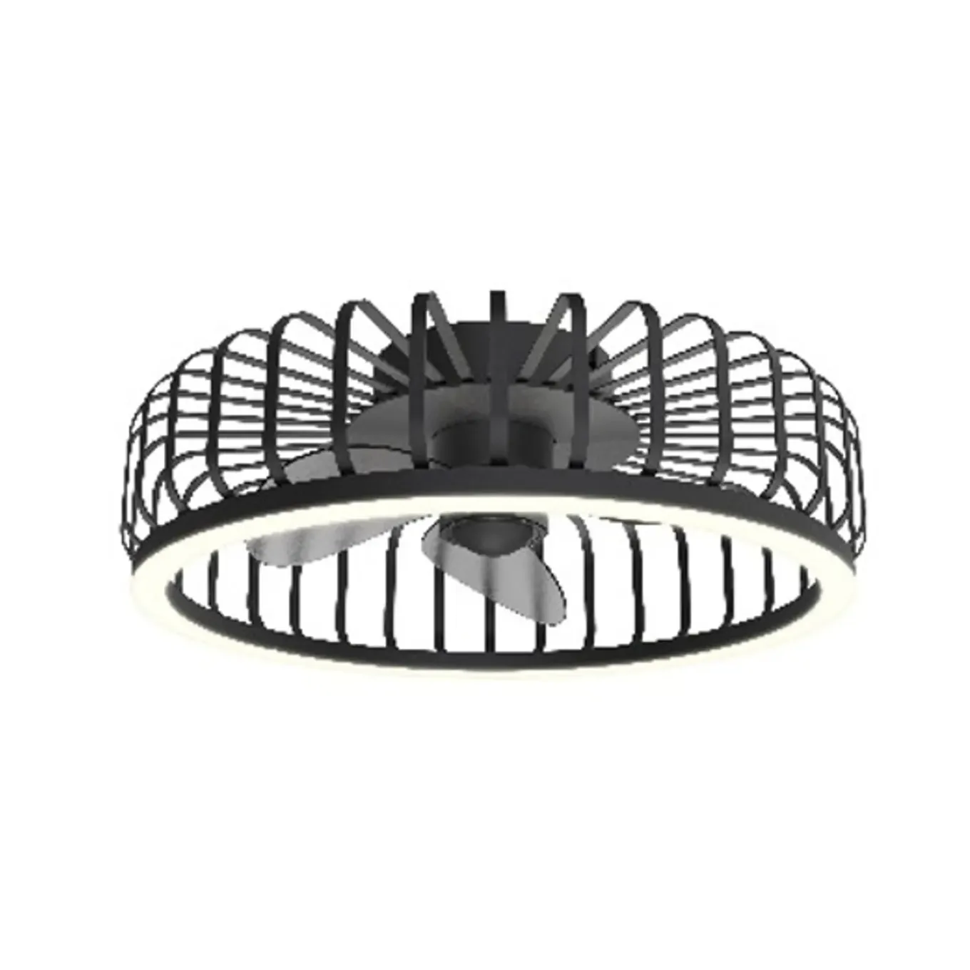 Brilliant Plafondventilator Capo met CCT LED - Zwart - 48cm - 36W - met afstandsbediening