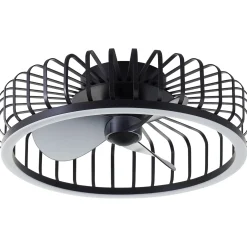 Brilliant Plafondventilator Capo met CCT LED - Zwart - 48cm - 36W - met afstandsbediening