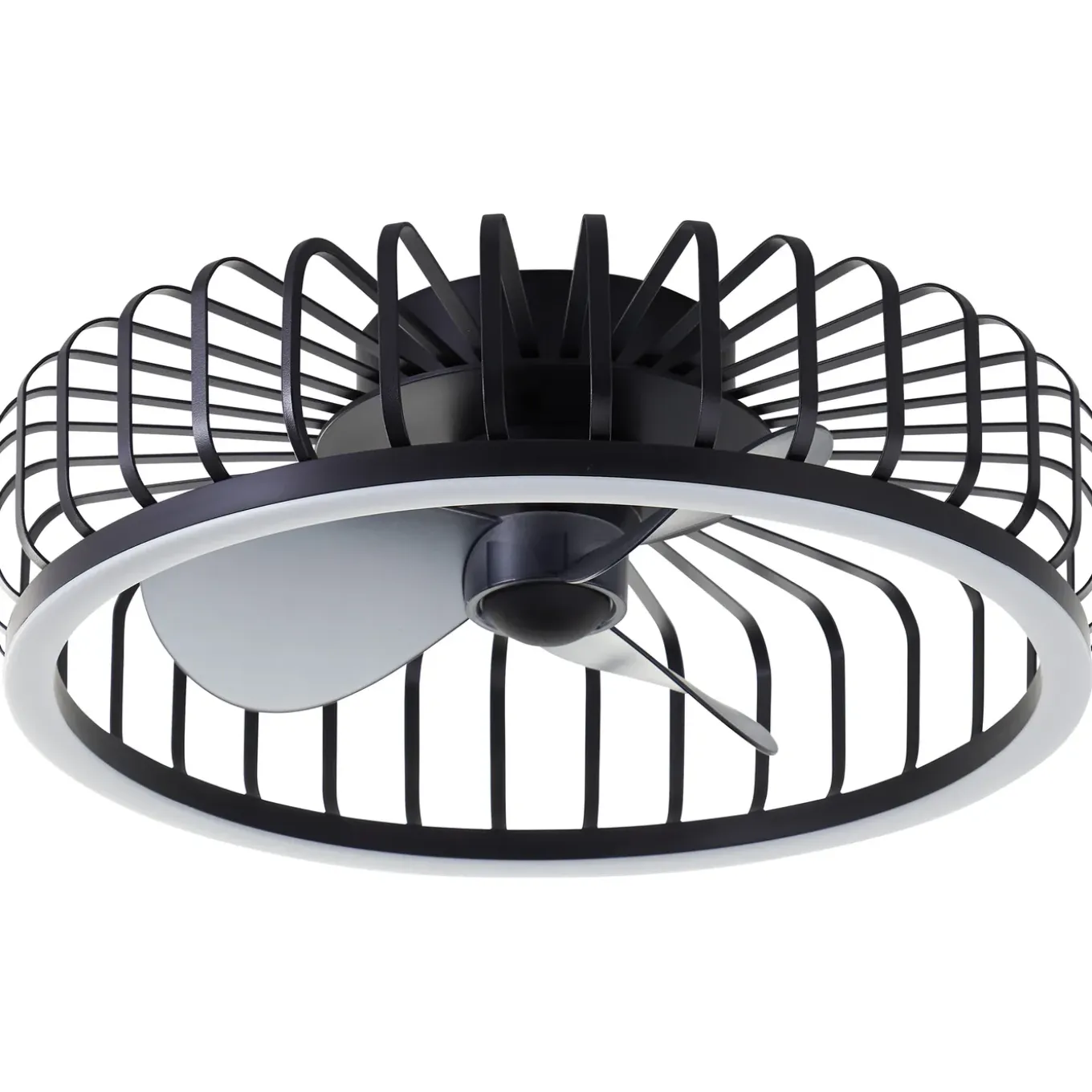 Brilliant Plafondventilator Capo met CCT LED - Zwart - 48cm - 36W - met afstandsbediening