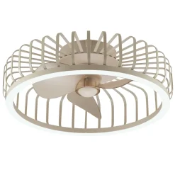 Brilliant Plafondventilator Capo met CCT LED - Beige - 48cm - 36W - met afstandsbediening