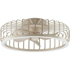 Brilliant Plafondventilator Capo met CCT LED - Beige - 48cm - 36W - met afstandsbediening