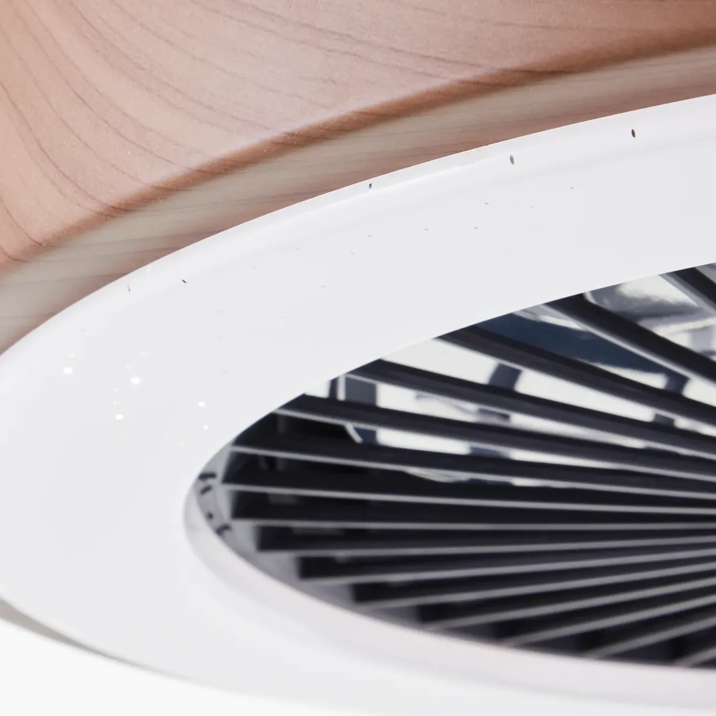Brilliant Plafondventilator met CCT RGB LED - Zwart en Natural - 49cm - met afstandsbediening