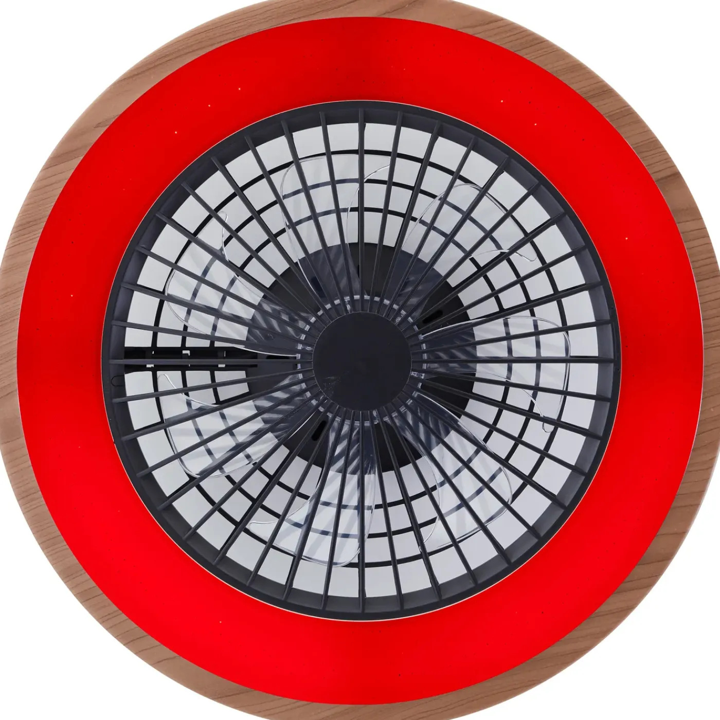 Brilliant Plafondventilator met CCT RGB LED - Zwart en Natural - 49cm - met afstandsbediening