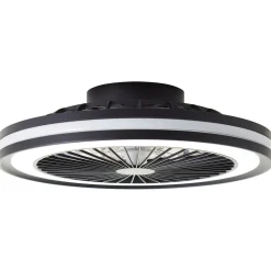 Brilliant Plafondventilator Palmero met CCT RGB LED - Zwart - 46,6cm - 40W - met afstandsbediening