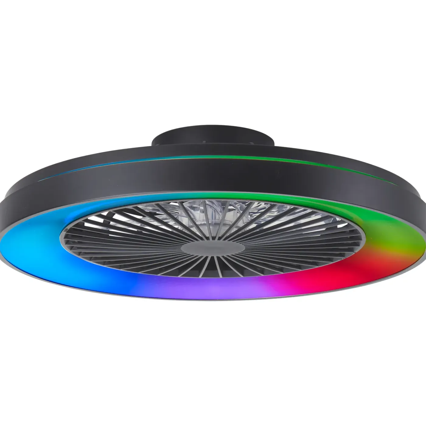 Brilliant Plafondventilator Mazzaro met CCT RGB LED - Zwart - 58cm - 55W - met afstandsbediening