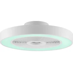 Brilliant Plafondventilator Catania met CCT RGB LED - Wit - 48,6cm - 37W - met afstandsbediening