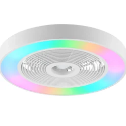Brilliant Plafondventilator Catania met CCT RGB LED - Wit - 48,6cm - 37W - met afstandsbediening