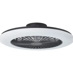 Brilliant Plafondventilator Salerno met CCT RGB LED - Zwart - 55W - met afstandsbediening