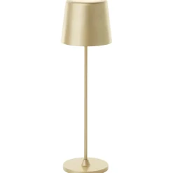 Brilliant Tafellamp Kaami - Mat goud - Diameter 10cm - 2W - USB