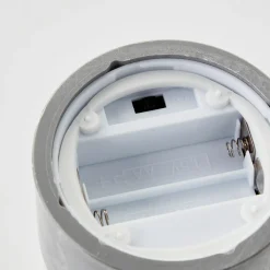 Brilliant tafellamp op batterij Bougie betoneffect rookglas set van 3