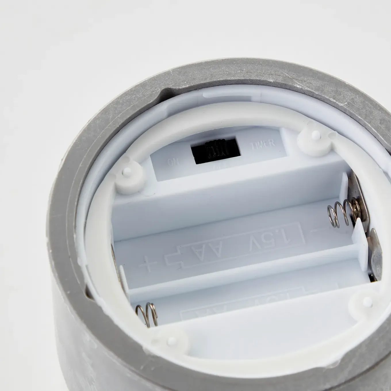 Brilliant tafellamp op batterij Bougie betoneffect rookglas set van 3