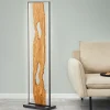 Brilliant vloerlamp Chaumont zwart hout 20W