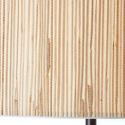 Brilliant vloerlamp Wimea zeegras zwart ⌀38cm E27