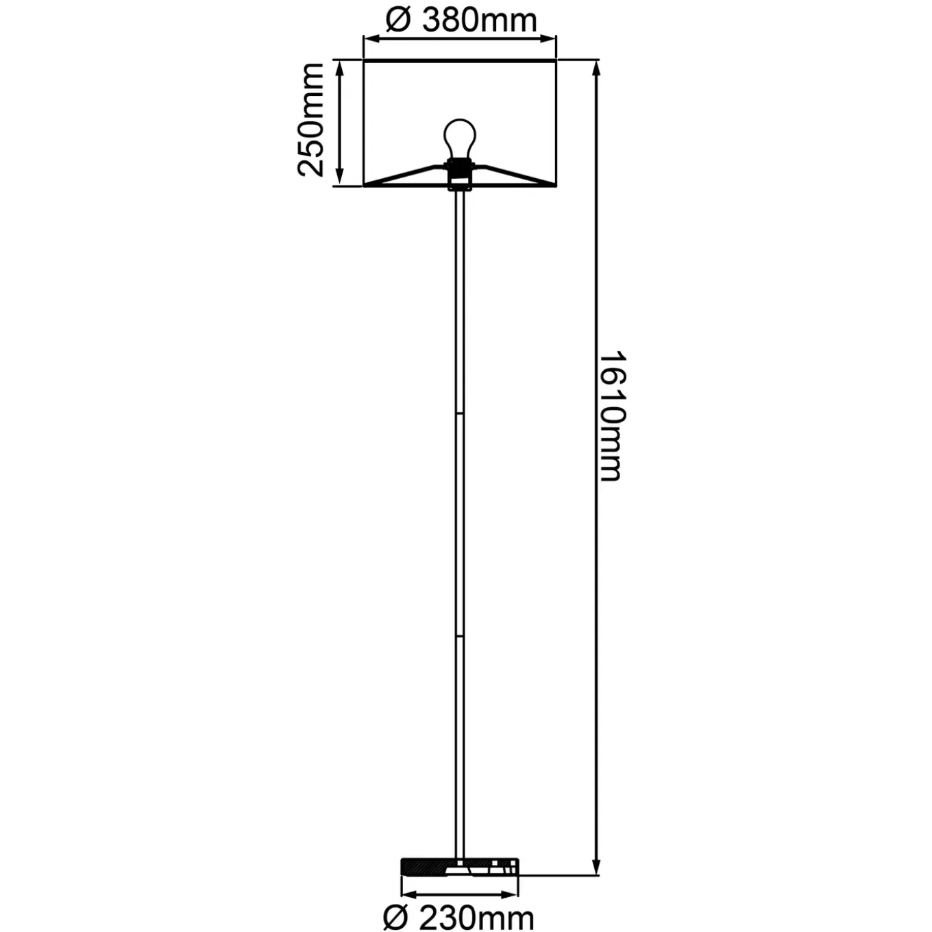 Brilliant vloerlamp Wimea zeegras zwart ⌀38cm E27