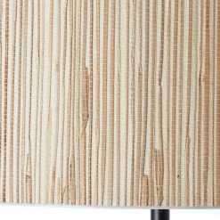 Brilliant vloerlamp Wimea zeegras zwart ⌀38cm E27