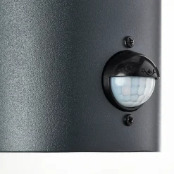 Brilliant wandlamp Aberdeen antraciet E27 met sensor